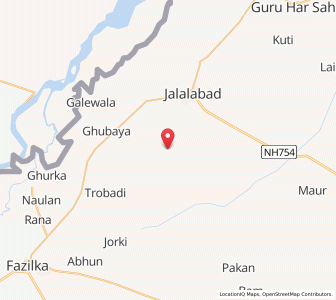 Map of Bahamniwala, Punjab