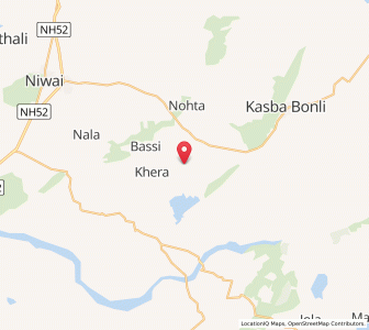 Map of Bahar, Rajasthan