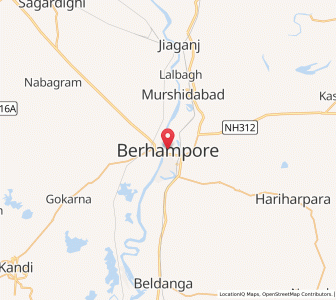 Map of Baharampur, West Bengal