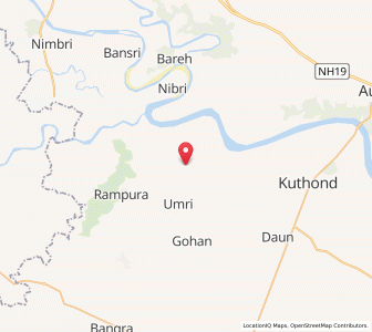 Map of Bahrain, Uttar Pradesh