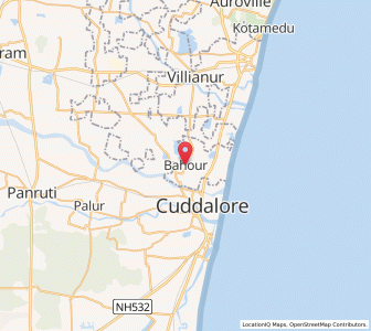 Map of Bahur, Puducherry