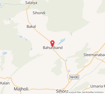 Map of Bahuriband, Madhya Pradesh