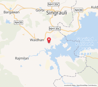 Map of Baidhan, Madhya Pradesh