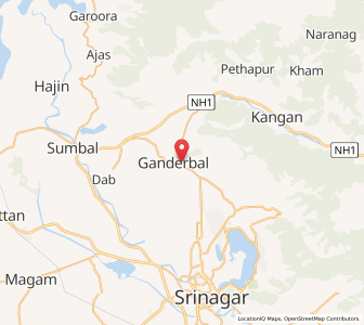 Map of Baihama, Kashmir