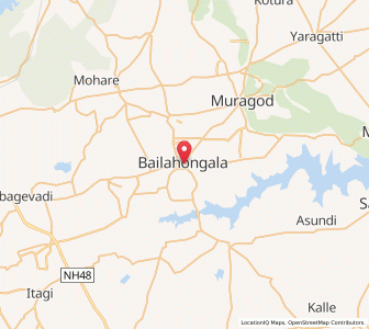 Map of Bail Hongal, Karnataka