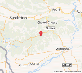 Map of Bainda, Kashmir
