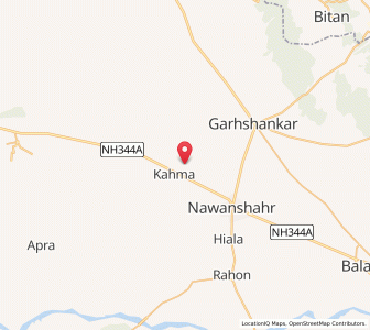 Map of Bains, Punjab
