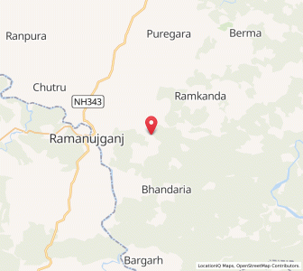 Map of Bairia, Chhattisgarh