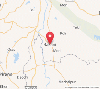 Map of Bakani, Rajasthan