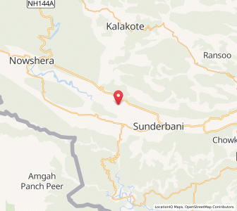 Map of Bakhar, Kashmir
