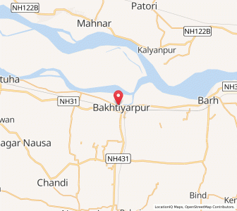 Map of Bakhtiyarpur, Bihar