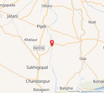 Map of Balanga, Odisha