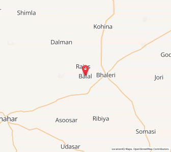 Map of Balar, Rajasthan