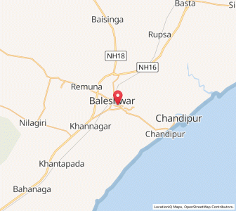 Map of Balasore, Odisha