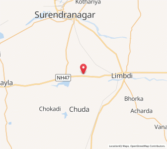 Map of Baldanu, Gujarat