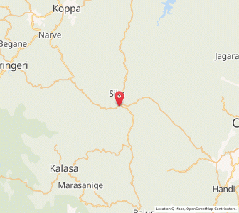 Map of Balehonnur, Karnataka