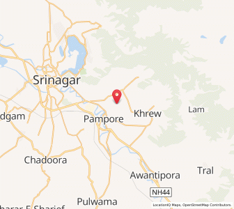 Map of Balhama, Kashmir