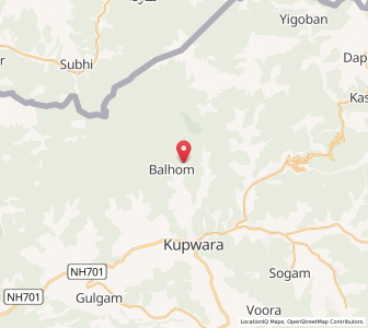 Map of Balhom, Kashmir