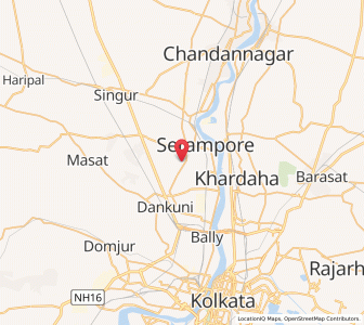 Map of Balihati, West Bengal