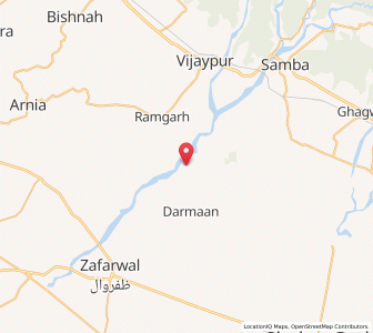 Map of Ballahr, Kashmir
