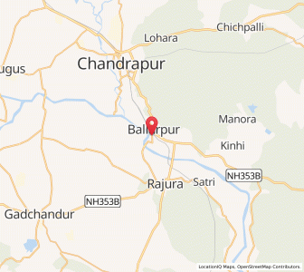 Map of Ballālpur, Maharashtra