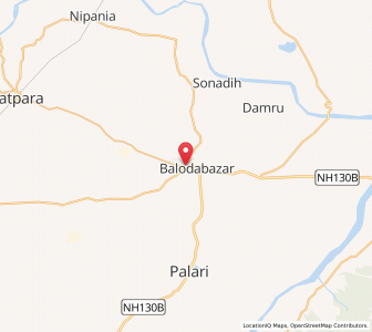 Map of Baloda Bazar, Chhattisgarh