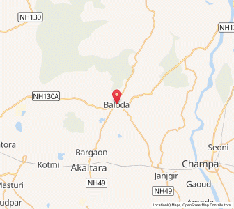 Map of Baloda, Chhattisgarh