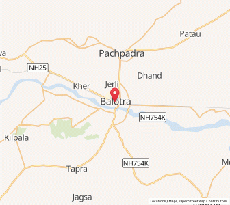 Map of Balotra, Rajasthan