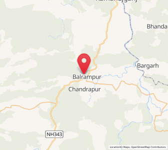 Map of Balrampur, Uttar Pradesh