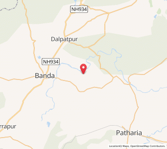 Map of Bamana, Madhya Pradesh