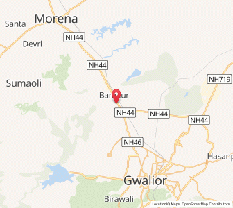 Map of Bamaur, Madhya Pradesh
