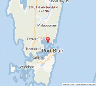 Map of Bamboo Flat, Andaman and Nicobar Islands
