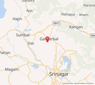 Map of Bamlur, Kashmir