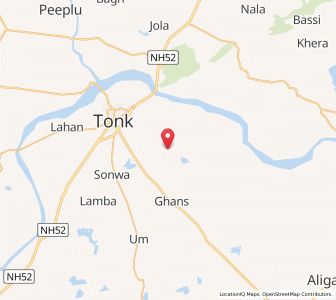Map of Bamor, Rajasthan