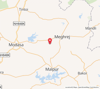 Map of Bampur, Gujarat