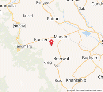 Map of Bamurod, Kashmir