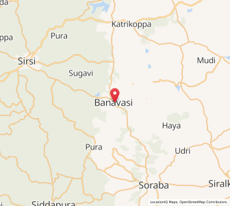 Map of Banavasi, Karnataka