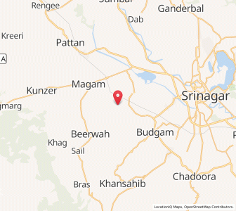 Map of Bandagam, Kashmir