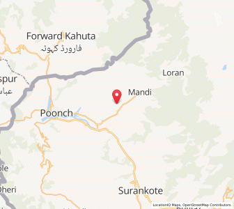 Map of Bandi Koma Kila, Kashmir