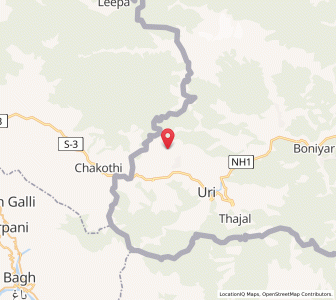Map of Bandi Shahdara, Kashmir