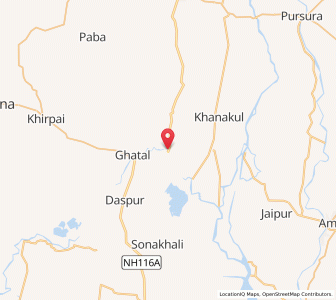 Map of Bandor, West Bengal