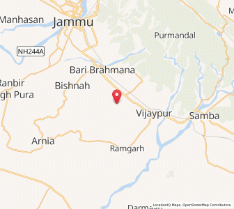 Map of Bandrali, Kashmir
