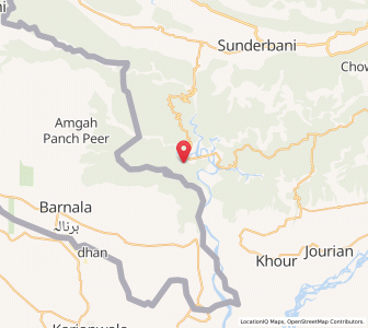 Map of Bandroul, Kashmir