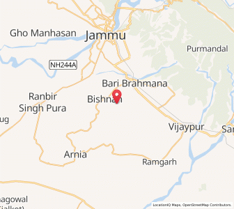 Map of Bane Chak, Kashmir