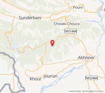 Map of Bane di Patiar, Kashmir