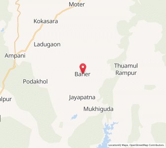 Map of Baner, Odisha