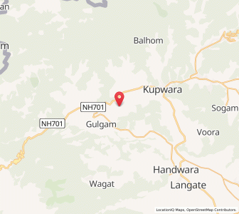 Map of Bangargund, Kashmir