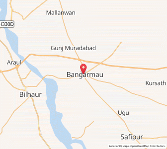Map of Bangarmau, Uttar Pradesh