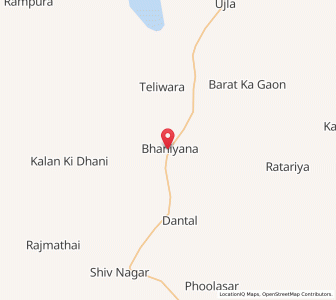 Map of Baniana, Rajasthan