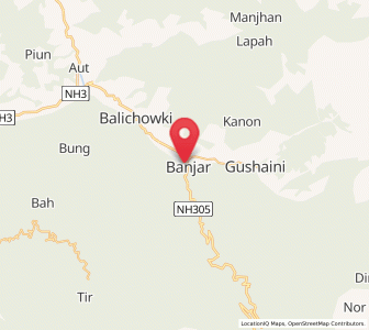 Map of Banjar, Himachal Pradesh